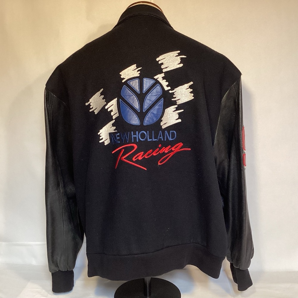 New Holland Racing Jeff Hamilton Vintage NASCAR Varsity Jacket Men’s size XL